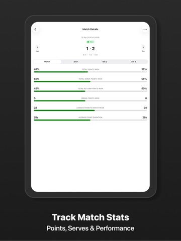 Tennis Match Score Keeper iPad screenshot