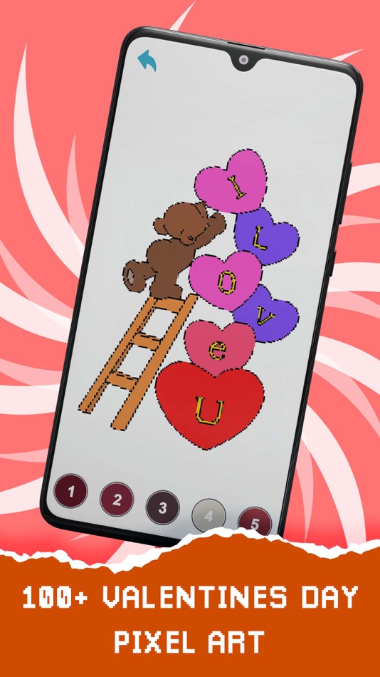 #4. Valentines Pixel Coloring Book (iOS) Podle: Muhammad Jahanzeb