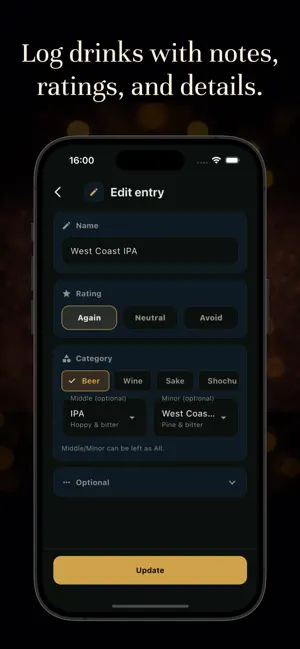 SipLog - 15sec Drink Journal screenshot 2