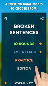Broken Sentences: Grammar Game screenshot