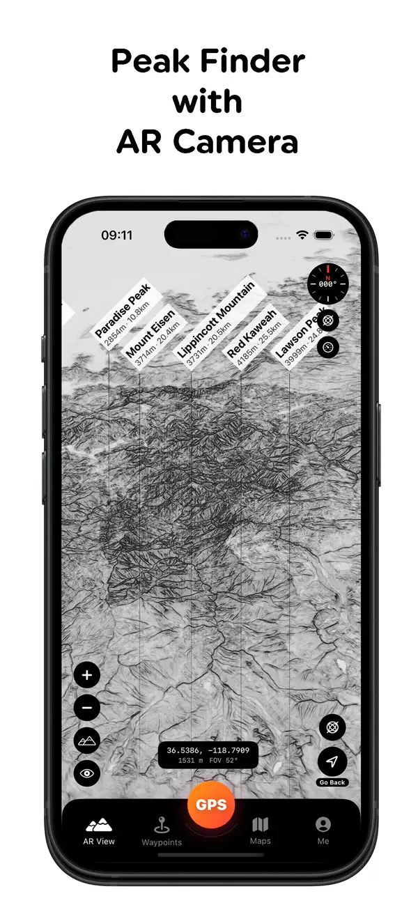 Screenshot #1 pour Maps Anywhere: 3D Terrain Map