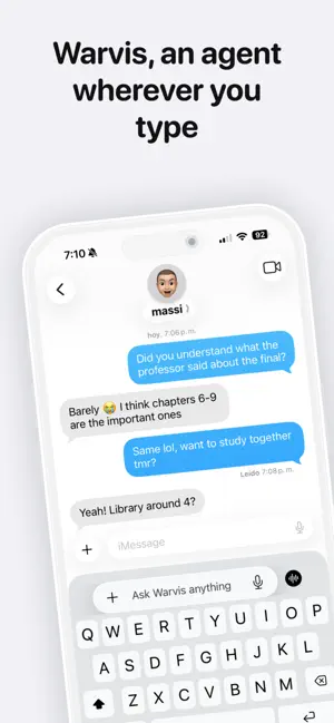 Warvis: AI Agent Keyboard screenshot 1
