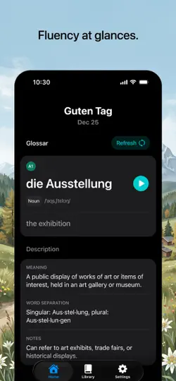 Screenshot von Glossar: Learn German auf dem iPhone 1