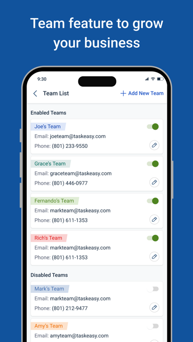 TaskEasy Contractors Screenshot