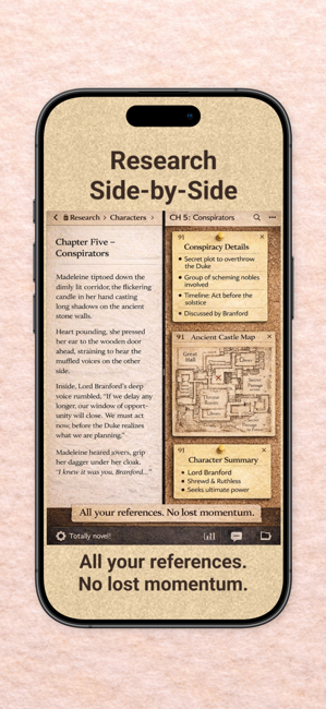 لقطة شاشة لتطبيق الكتابة Scrivener