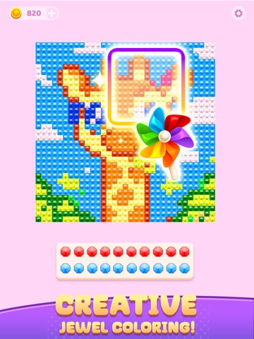 Jewel Coloring Puzzle Art iPad screenshot