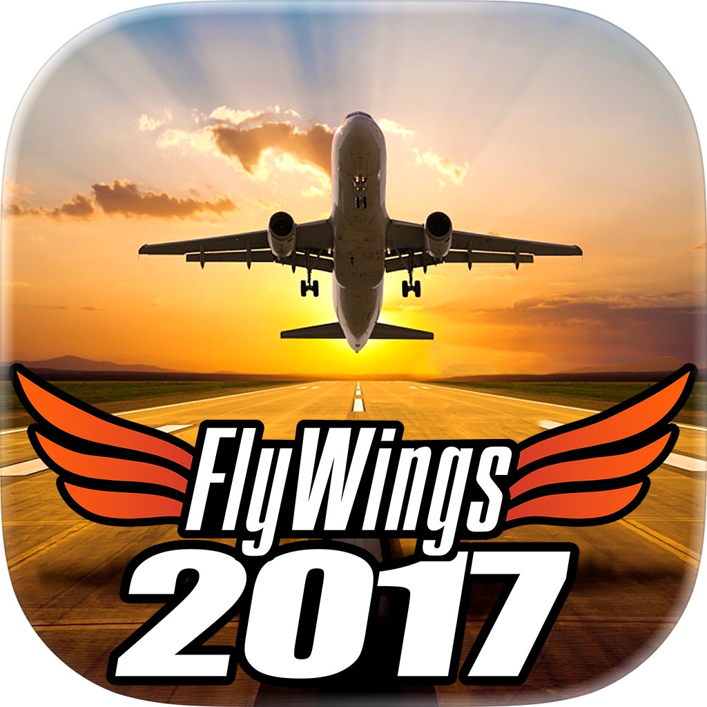 Apple App Store cover for Flight Simulator FlyWings 2017