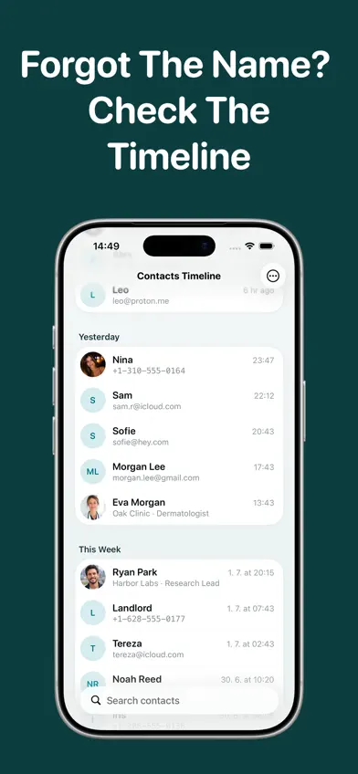 Recent Contacts Timeline screenshot 4