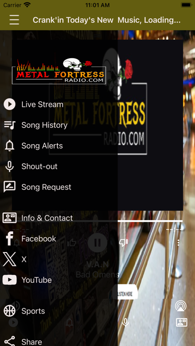 WMFR Metal Fortress Radio Screenshot