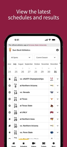 Sun Devil Athletics Game Day iPhone screenshot 4