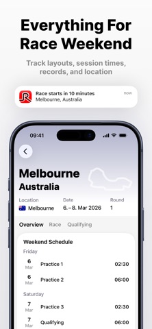 Racey: Formula Tracker iPhone screenshot