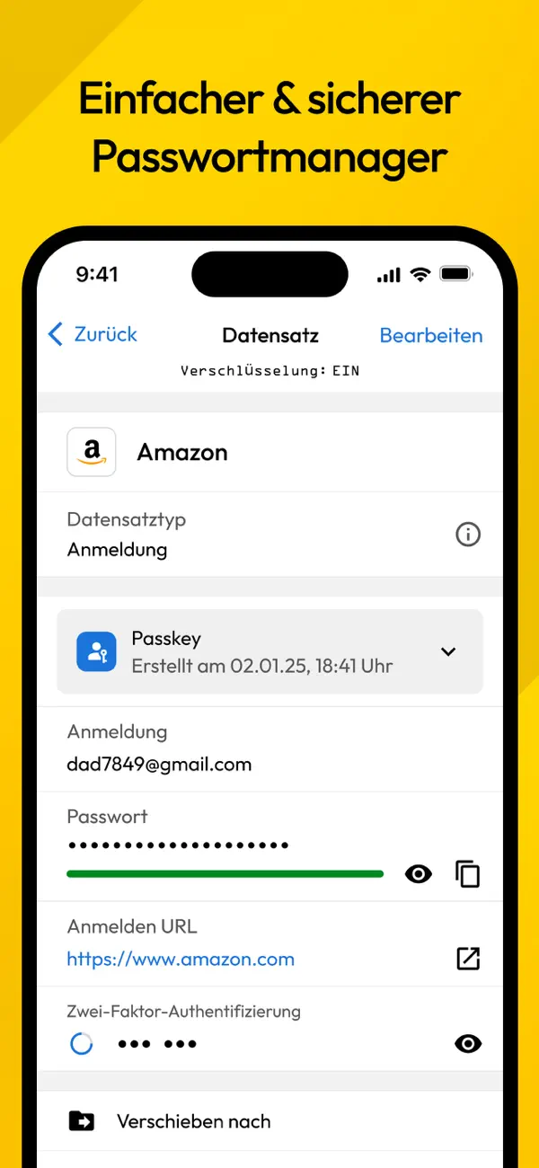 Keeper Passwort-Manager iPhone App Screenshot 8 – Produktivität