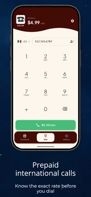 Kalum: Call Abroad over WiFi screenshot 1