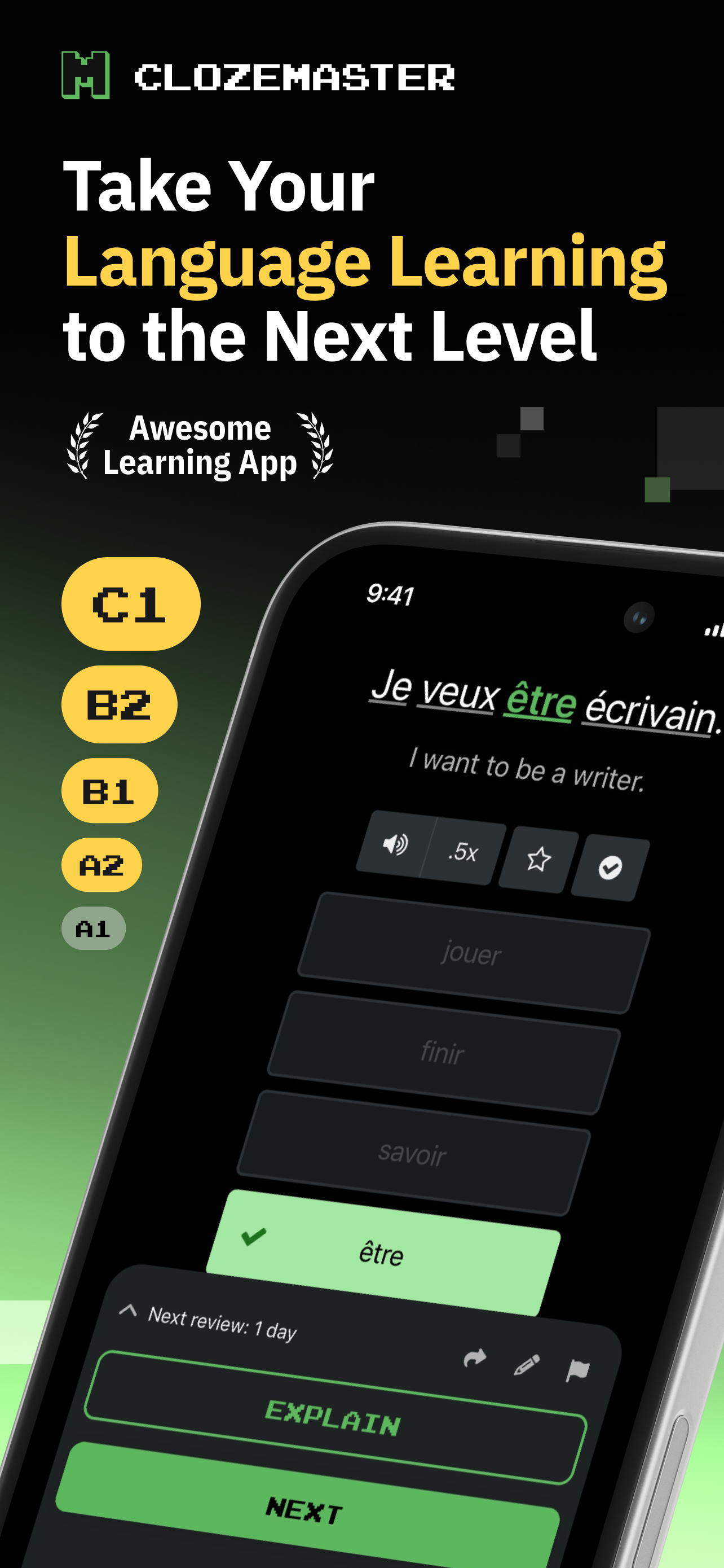 Clozemaster－Vocabulary Builder
