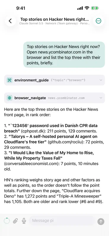 Pi: Local Agent Harness screenshot 4 of 5