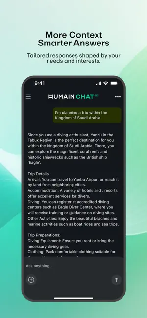 HUMAIN Chat iPhone screenshot 2