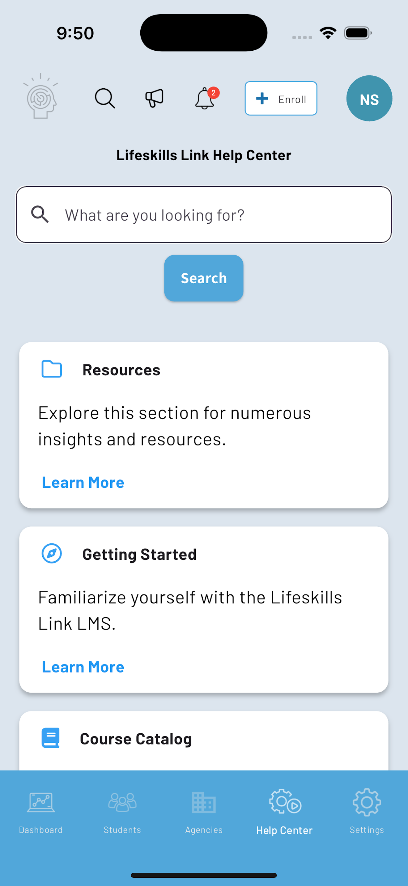 Lifeskills Link Admin