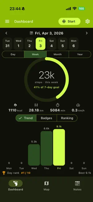 QuickPedometer - Walk & Run screenshot 1