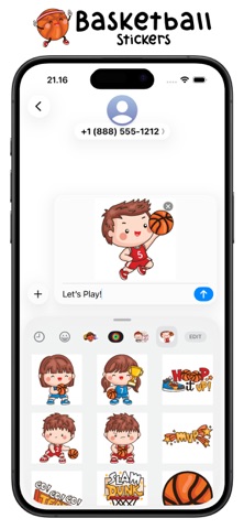 Cute Basketball Stickers screenshot