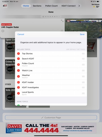 KSAT 12 News iPad screenshot