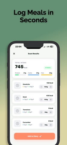 Food AI: Calorie Tracker iPhone screenshot