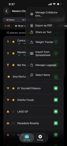 Tabidachi: Trip Packing List screenshot