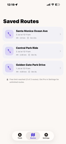 Mark My Route - Save Journeys iPhone screenshot