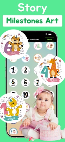 Baby Photo Art:Baby Story Pics iPhone screenshot