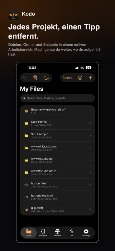 Kodo: editor código IA · IDE screenshot 4 of 8