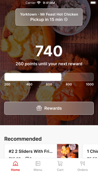 Mr Feast Hot Chicken iPhone screenshot 1 - Food & Drink app