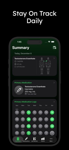 TRT Tracker: Testosterone Log Screenshot 1 of 6
