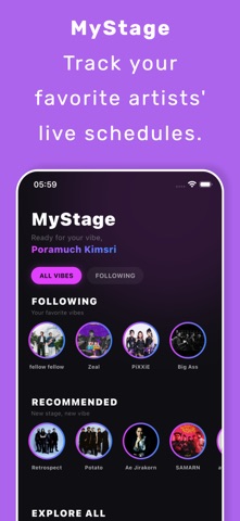 MyStage - Artist Tracker screenshot