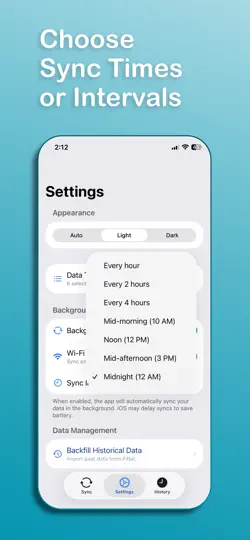 Capture d'écran de Fitness Data Sync sur iPhone 4
