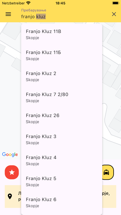 Nase Taxi Skopje Screenshot