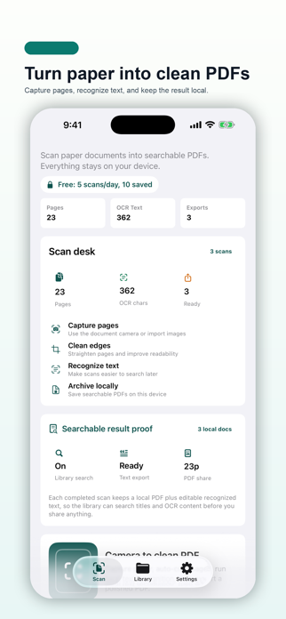 PrivateScan PDF Scanner Screenshot 1 of 5