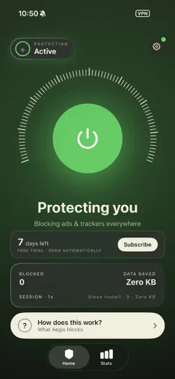 Capture d'écran de Aegis - Ad Blocker sur iPhone 4
