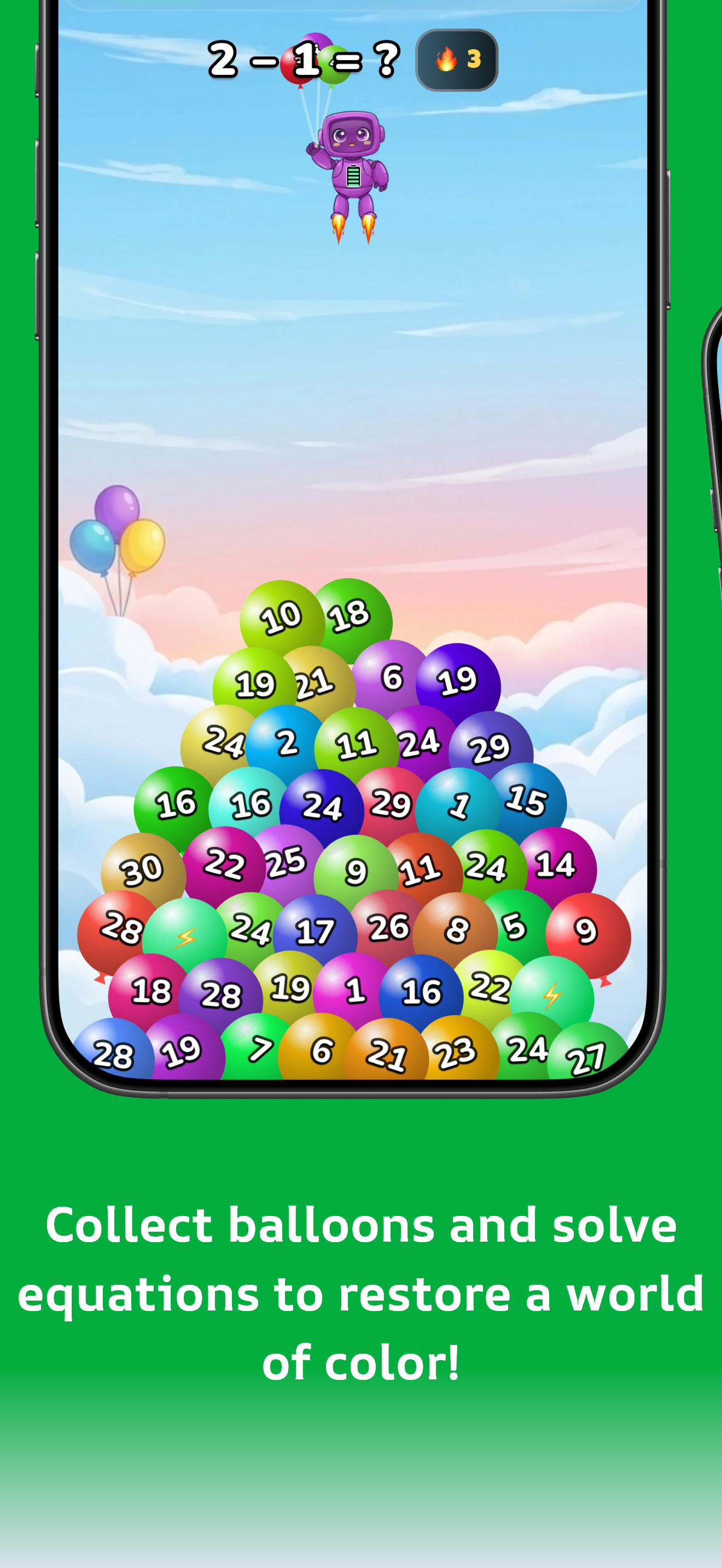 Math Balloons Robot: Kids Game screenshot 3