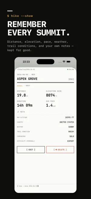 HIKE.SH - Hike and Trail Log screenshot 3