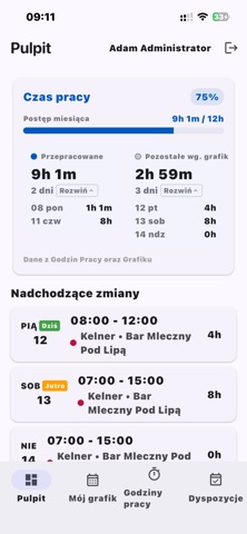 GrafikPro: Grafik i Czas Pracy screenshot
