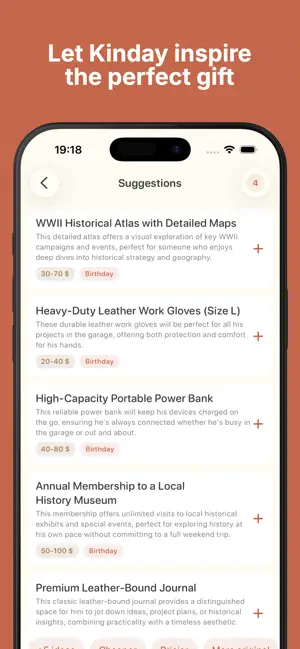 Kinday: Birthdays & Gift Ideas screenshot 2