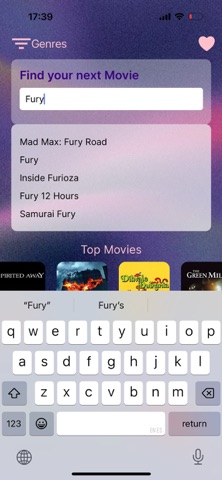 Movio: movies watchlist iPhone screenshot