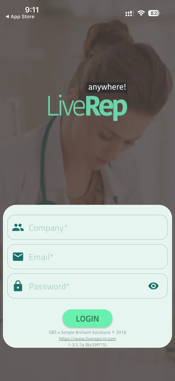 Screenshot #1 pour LiveRep (Pharma CRM)