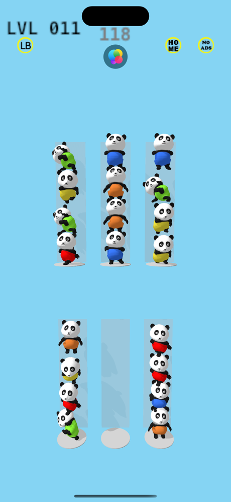 Panda Sort - Puzzle Game screenshot 1