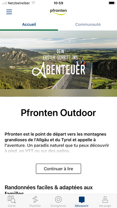 Screenshot #1 pour Pfronten Outdoor App