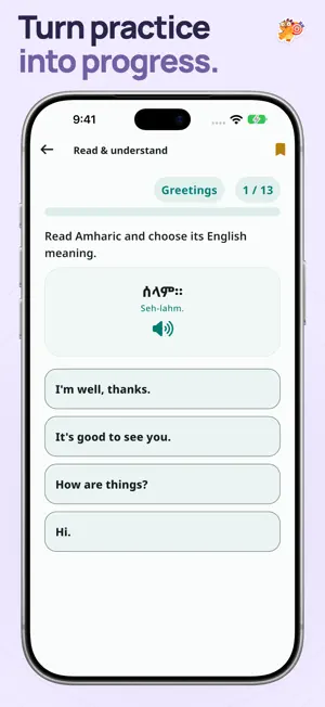 Learn Amharic Language Phrases screenshot 3