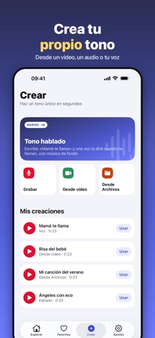 Captura de pantalla de la aplicación