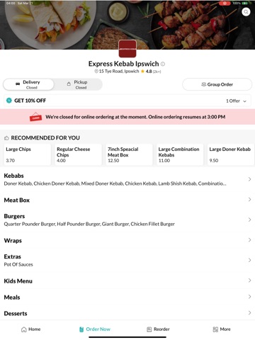 Express Kebab Ipswich iPad screenshot