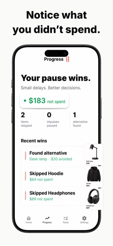 Stop Impulse Buying: No Buy iPhone screenshot