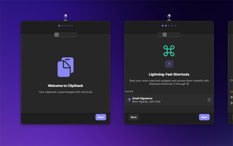 ClipStack - Clip Shortcuts app screenshot