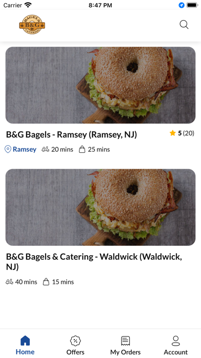 B&G Bagels Deli & Catering Screenshot